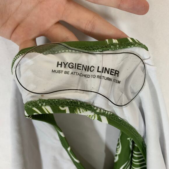 Cupshe Tropical Floral Swimsuit Bottoms NWT Women's Sz S Green Vacation Bikini - Picture 5 of 5